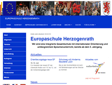 Tablet Screenshot of europaschuleherzogenrath.de